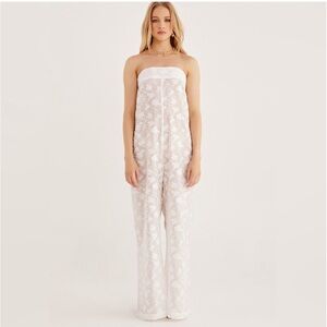 NWT Revolve x‎ RUMER the Label Billie Jumpsuit w Lining Strapless Fil Coupé Sz M